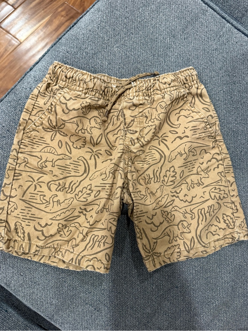 Cat & Jack Tan Dino-Print Pull-On Shorts